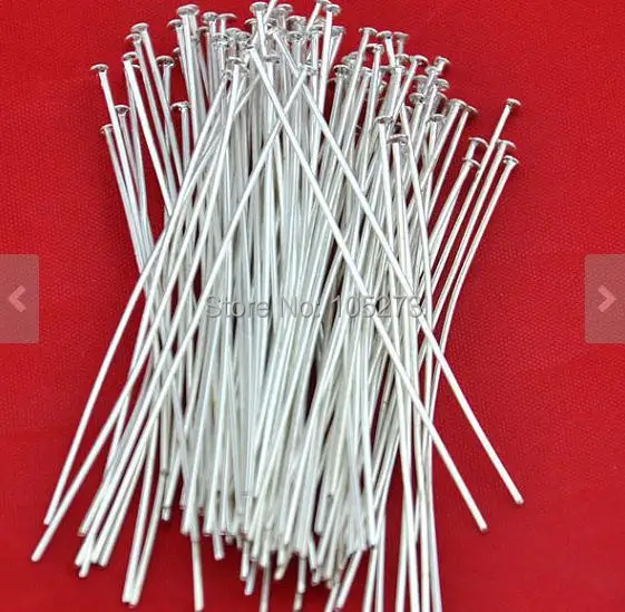 Шпилька с покрытием из серебра 300 шт. фурнитура для ювелирных изделий размер 40 мм