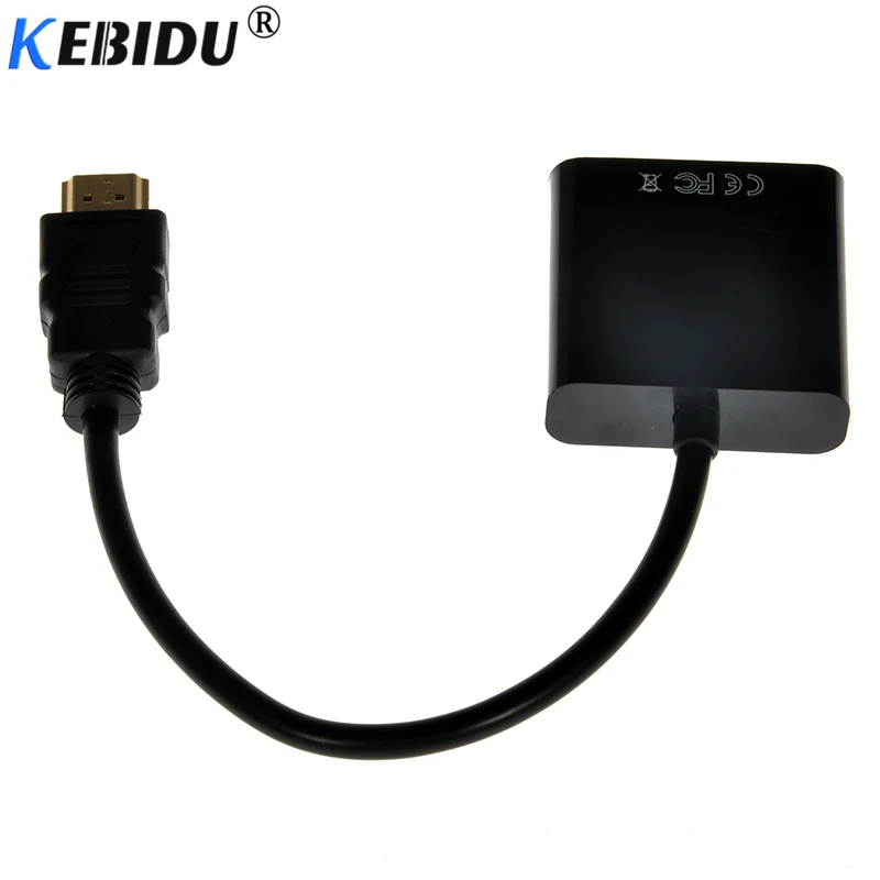 Адаптер kebidu 1080P HDMI совместимый к VGA Кабель Папа мама конвертер папа в RGB цифровой