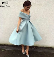 ball gown 2021 real off shoulder graduation homecoming dresses pleat evening dress homecoming cocktail party dress short