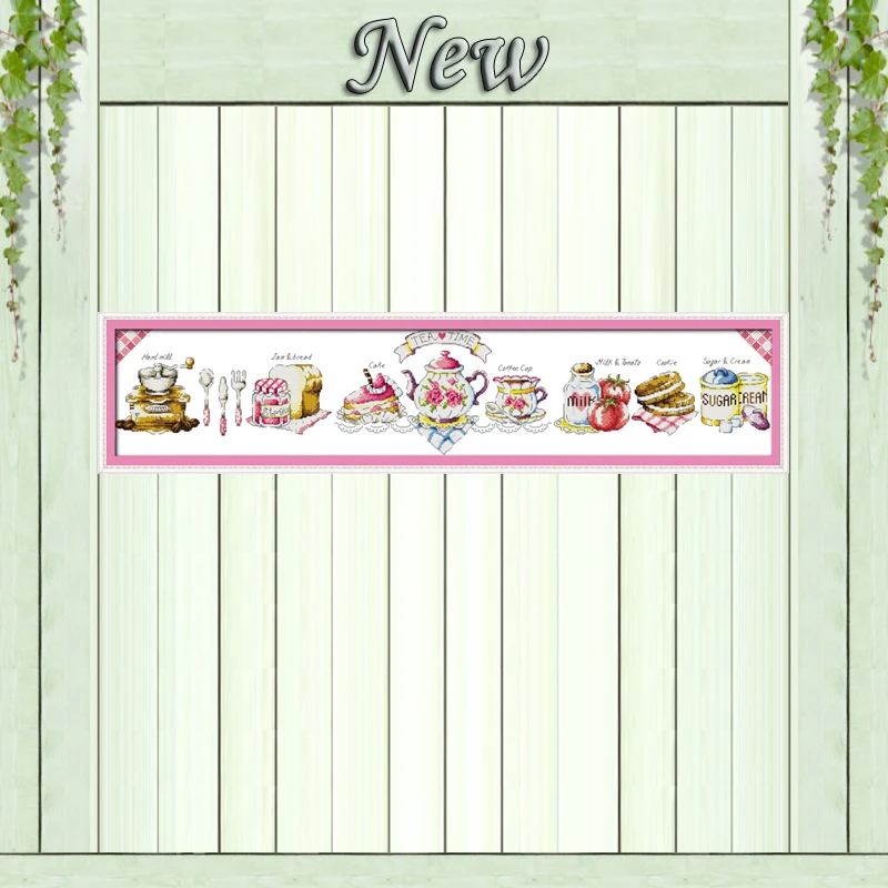 Чайное блюдо для торта печенья кофейни Декор рассчитан на печать холсте DMC 11CT 14CT