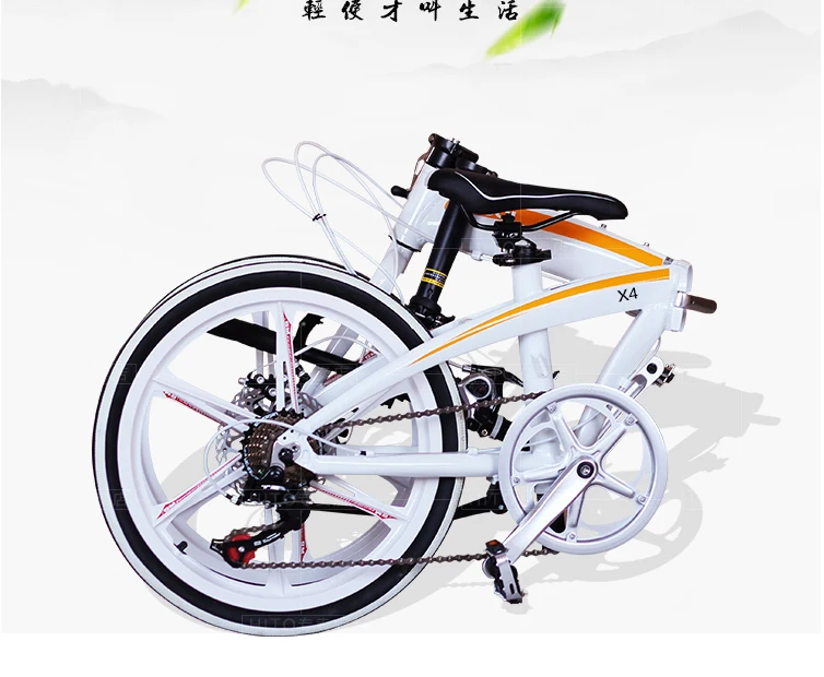 HITO bike aluminum alloy frame 20 inch folding bicycle 7 speed double disc brake Foldable pedal MTB road 140-185cm rider |