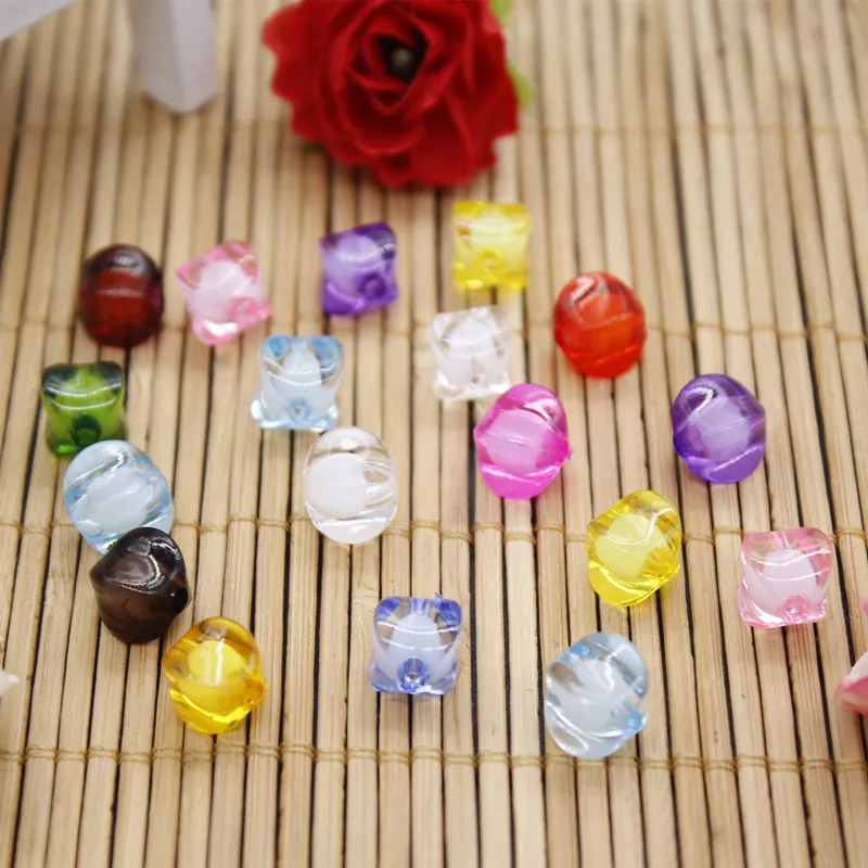 Mixed color 108 шт./10 мм/15 Цвета высокое качество квадратный Акриловые Свободные Spacer Бусины для изготовления ювелирных изделий, DIY Бусины для детей - Цвет: Mixed color