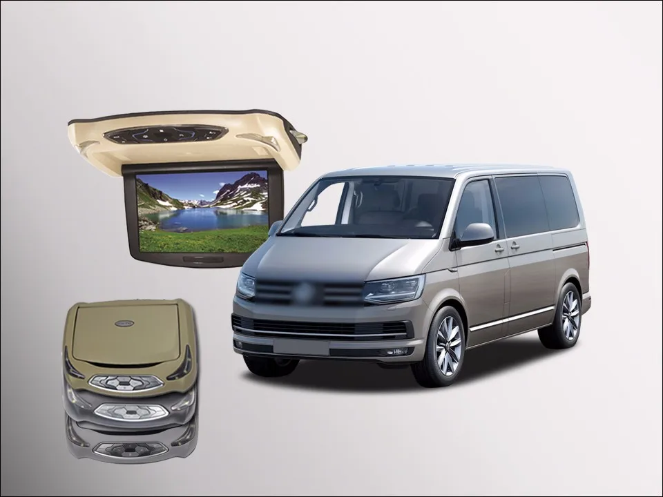 BigBigRoad для caravelle Sharan Tiguan, светодиодный цифровой экран на крыше автомобиля, откидной монитор DVD