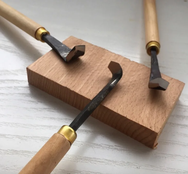 

3Pieces/Set Arborvitae Thuja Hook Knife Tools Root Grinding Blade Angle Scraper Wood Carving Knife(Blade w:6mm 8mm 11mm)