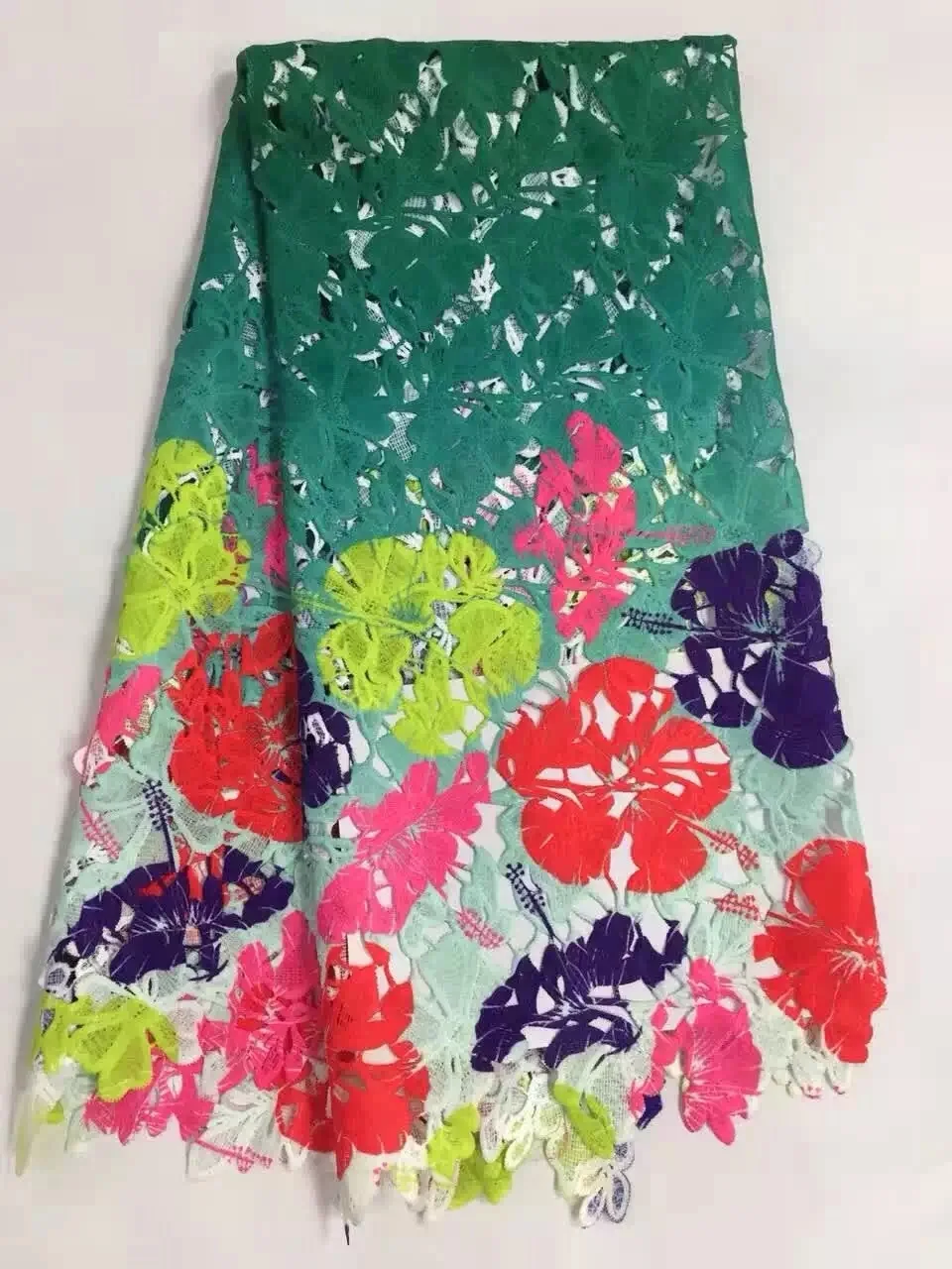 Новейшая нигерийская кружевная ткань вышитая Высококачественная африканская 2017