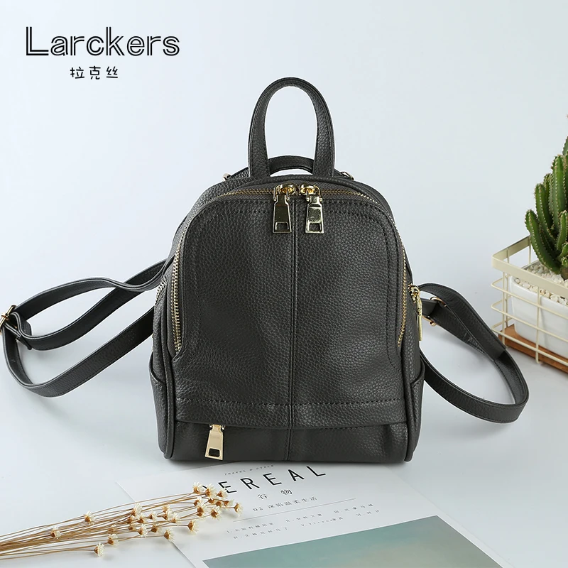 Женский рюкзак на молнии небольшого размера модная однотонная сумка из