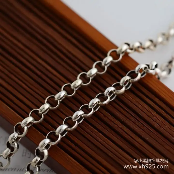 

925 Sterling Silver Necklace Thick 3.5 mm Female 71 cm Long