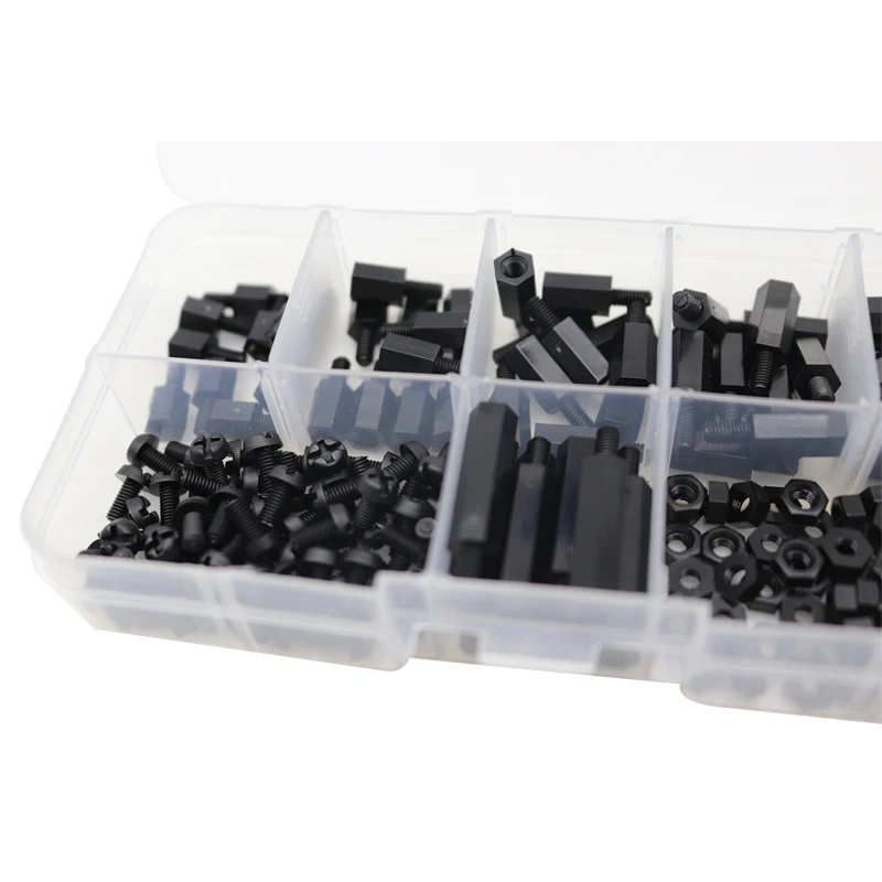 180 шт./Чехол нейлоновые шурупы и болты m3 пластиковый болт набор гаек с