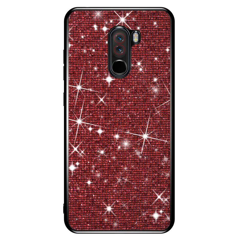 Чехол для телефона для Xiao mi redmi 6A note 4 4X 5A 4A 5 Plus mi 8 mi 8 Lite S2 Y2 PocoPhone F1 Силиконовый ТПУ Блестки сетки крышка чехол s - Цвет: Gezu red