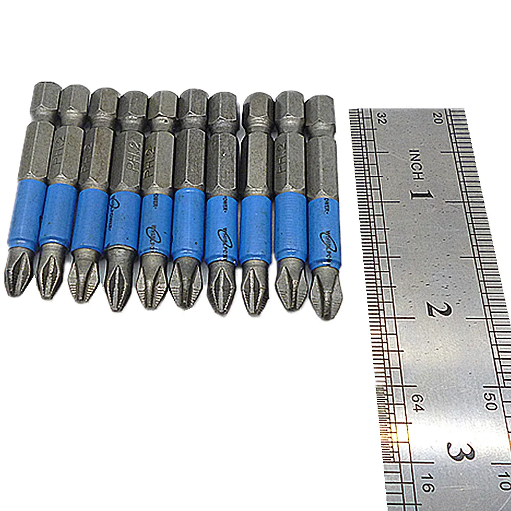 10 шт. ударная электрическая отвертка с магнитным наконечником PH2 50 мм|insert mug|insert