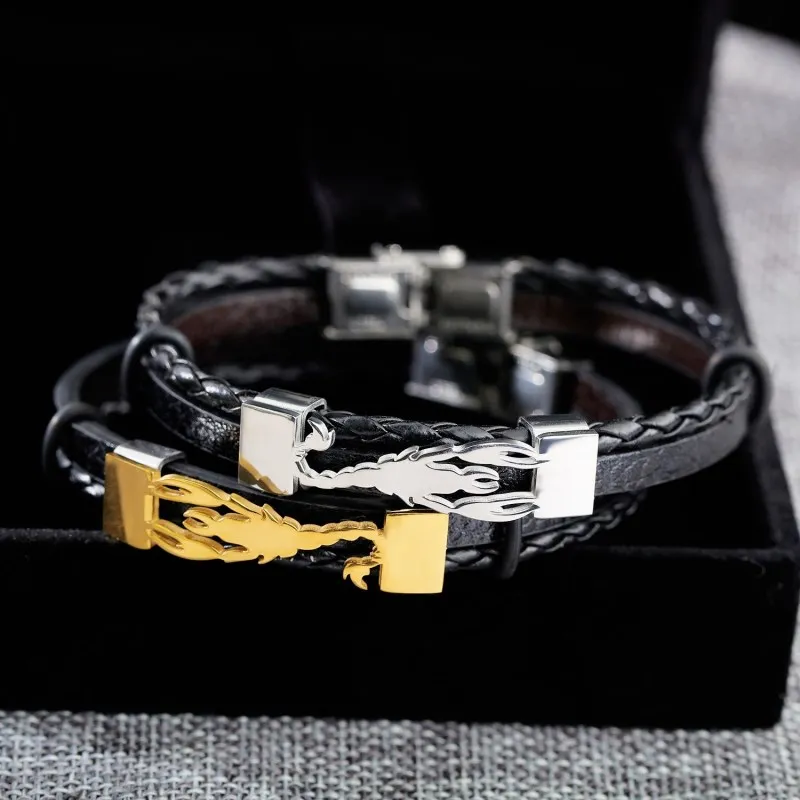 Новый чёрный коричневый натуральная Плетеная кожа браслет Для женщин мужчин