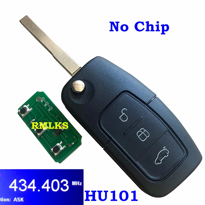 3 кнопочный откидной дистанционный ключ для Ford Fusion Focus Mondeo Fiesta Galaxy чип