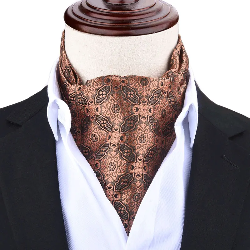Мужской винтажный галстук в горошек для свадьбы Официальный Ascot Scrunch британском