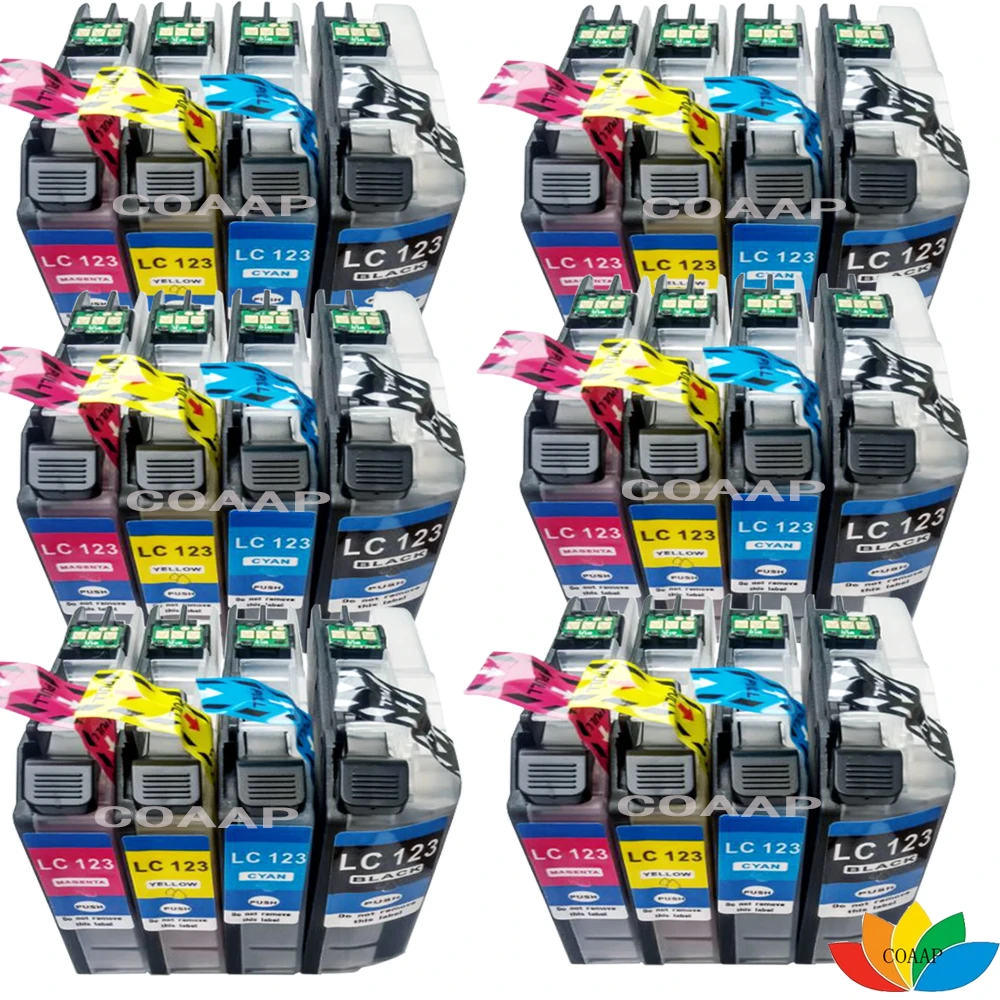 

24 printer ink cartridges compatible for Brother LC-121 LC-123 LC-125 LC-127 XL with Chip