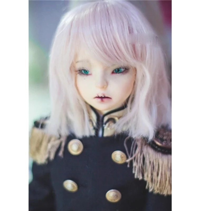 Розовый Allaosify волос 1/6 1/3 1/4 bjd парик для кукол: кукольный парик высокого Температура парик волос оранжевого и белого цвета - Цвет: Розовый