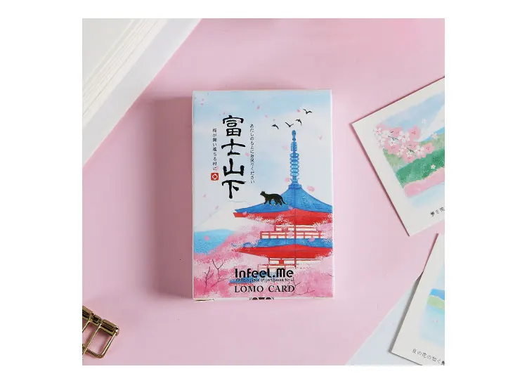 Fuji 28Pcs \ LOMO карточка ручная работа Милая креативная забавная поздравительная открытка пустая открытка для сообщений мини-открытка студенческий набор канцелярских принадлежностей