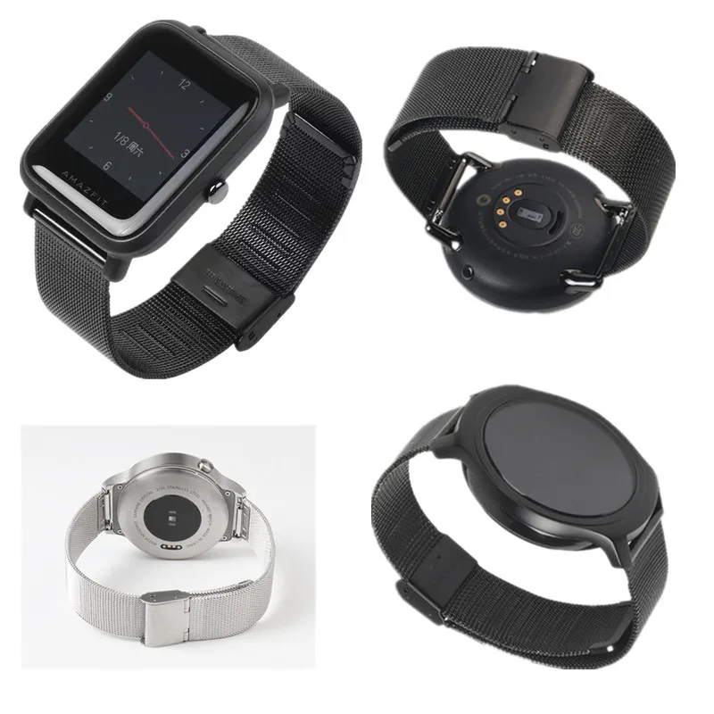 Металлический ремешок для часов xiaomiHuami Amazfit bip Huami pace Samsung gear S2 S3|Смарт-аксессуары| |