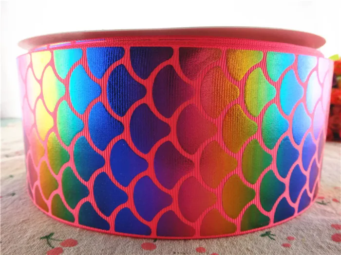 Лента Корсажная с принтом в виде рыбьей чешуи 75 мм|Ленты для шитья| |