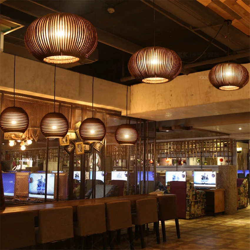 Японский ручной работы бумажный улей подвесные светильники бамбуковые Ресторан