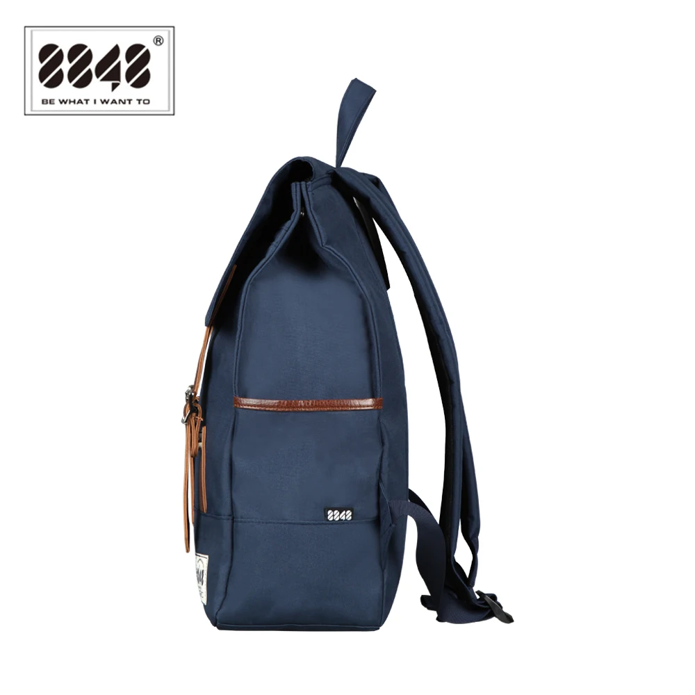 8848 Модный женский холщовый рюкзак синие водонепроницаемые школьные сумки 15 6 - Фото №1