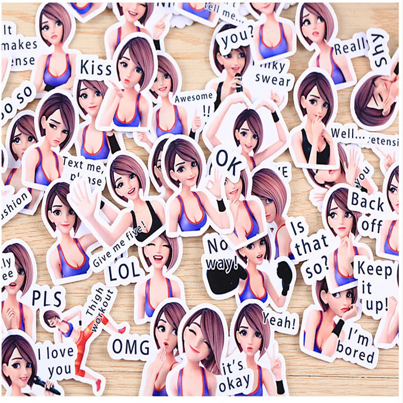 40 шт. креативные милые самодельные маленькие розовые наклейки для скрапбукинга