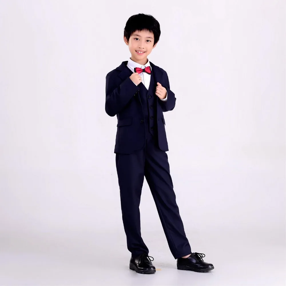 (Куртки + штаны галстук-бабочка рубашка пальто) Костюмы для мальчика с цветочным