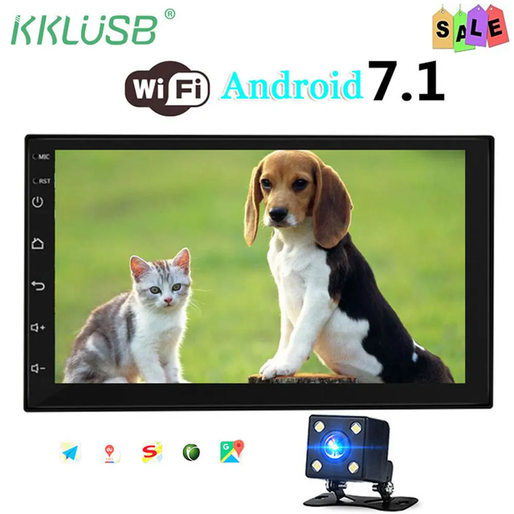 2 din android 7 1 Авто радио мультимедиа carro плеер ''сенсорный экран mp5 gps Авторадио