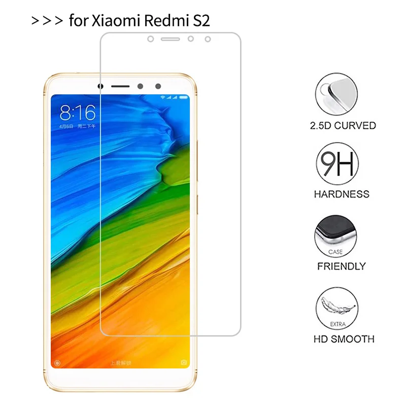 2 шт Стекло для Xiaomi Redmi S2 закаленное стекло 6 6A Pro защита экрана Edge Xiomi Y2 защитная