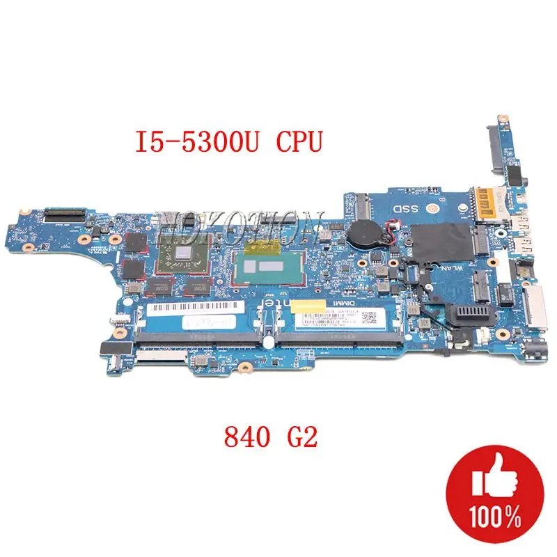 NOKOTION для HP EliteBook 840 G2 материнская плата ноутбука I5-5300U R7 M260 gpu 799516-001 802790-001 802790-601