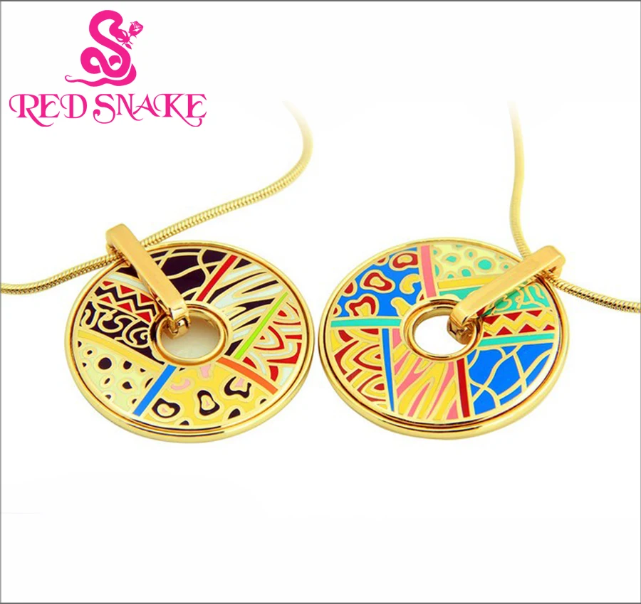 Красная змея мода 2016 новейший стиль розовый золотой цвет круглый дизайн
