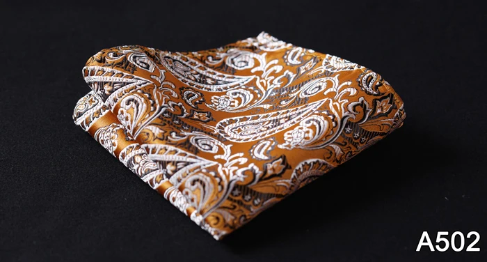 Мужской Шелковый атласный Карманный платок в полоску с узором пейсли