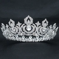 real austrian crystal rhinestone bridal full princess tiara crown diadem women wedding hair accessories jewelry sha8642