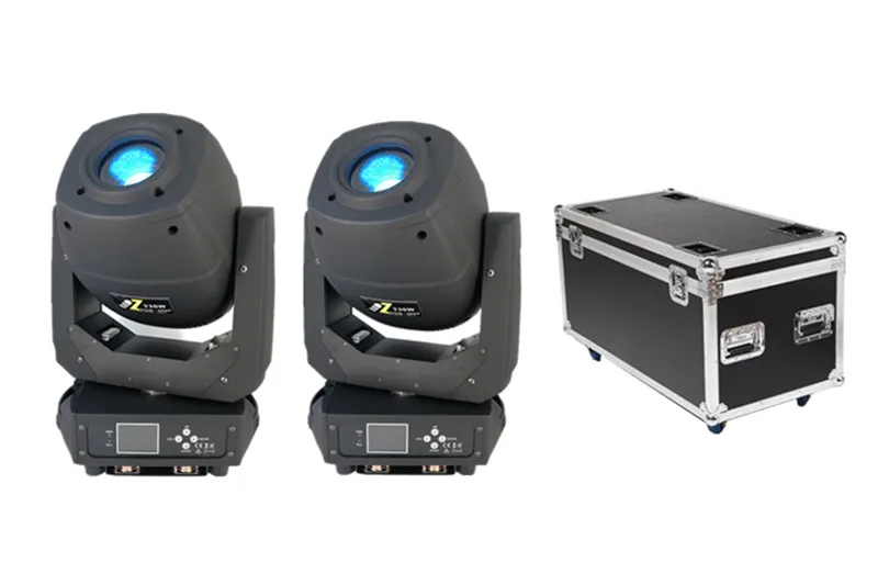 2pcs with Case Новинка 230 Вт Светодиодный светильник с движущейся головкой и точечным зумом с двойной призмой 3 в 1 светодиодный светильник с точечной промывкой dj Клубные вечерние DMX сценический светильник ing - Цвет: 2pcs with Case