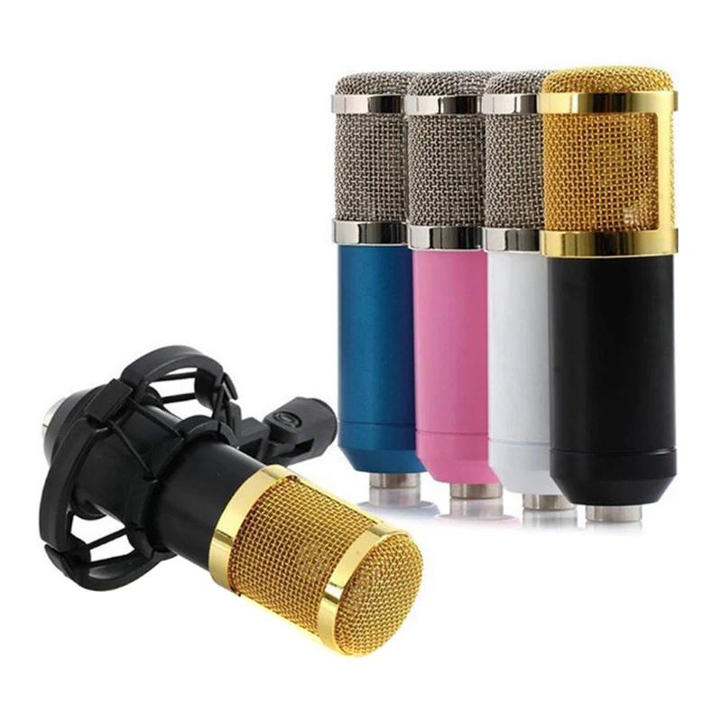 

Professional Condenser Microphone Studio Audio Pickup Recording MIC Kit with Shockmount New Arrival