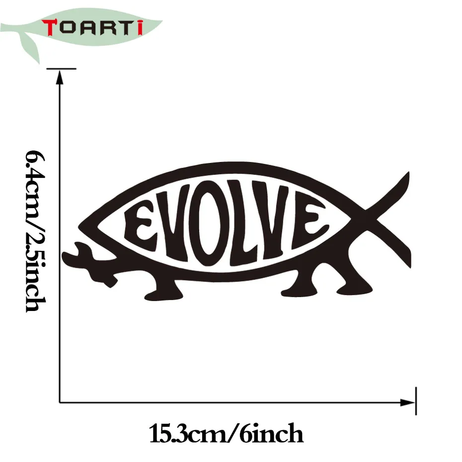 Evolve Fish Jesus наклейки для автомобиля Съемные Виниловые Наклейки Декор окна