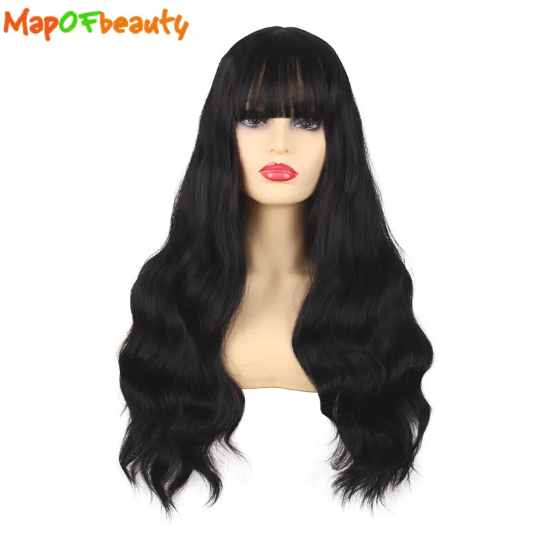 MapofBeauty 26 &quotдлинный кудрявый серый коричневый черный парик синтетический для