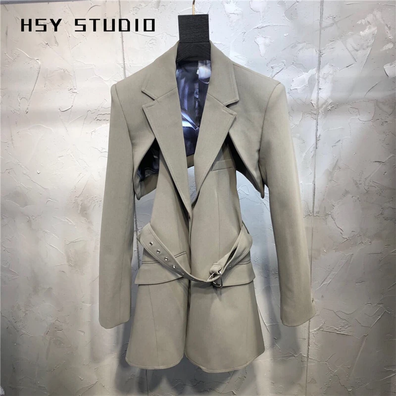 【HSY studo】2019 Новое Осеннее высококачественное женское зауженное пальто впору