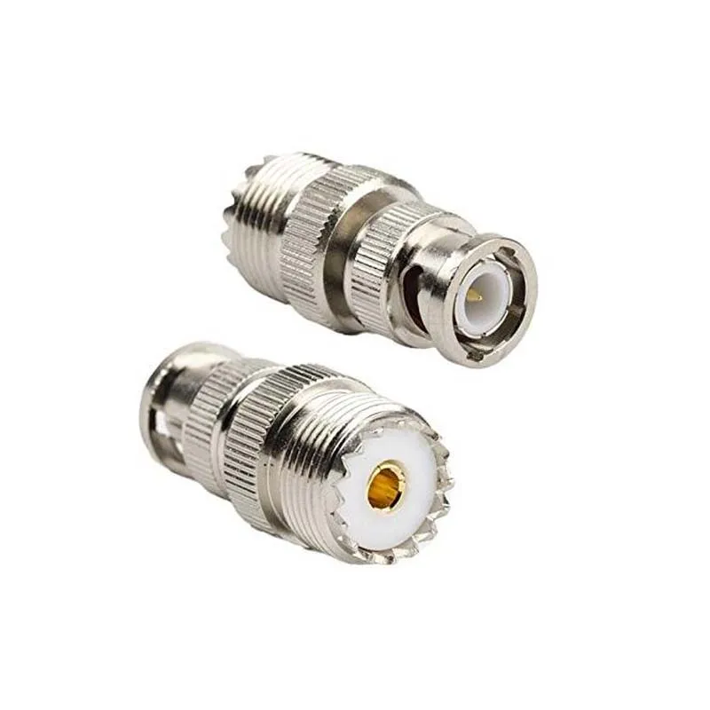 2X 2PCS Коннектор JX 2pcs RF коаксиальный адаптер BNC Мужской Женский к UHF мужской PL259 SO239 разъем - Цвет: 2X 2PCS