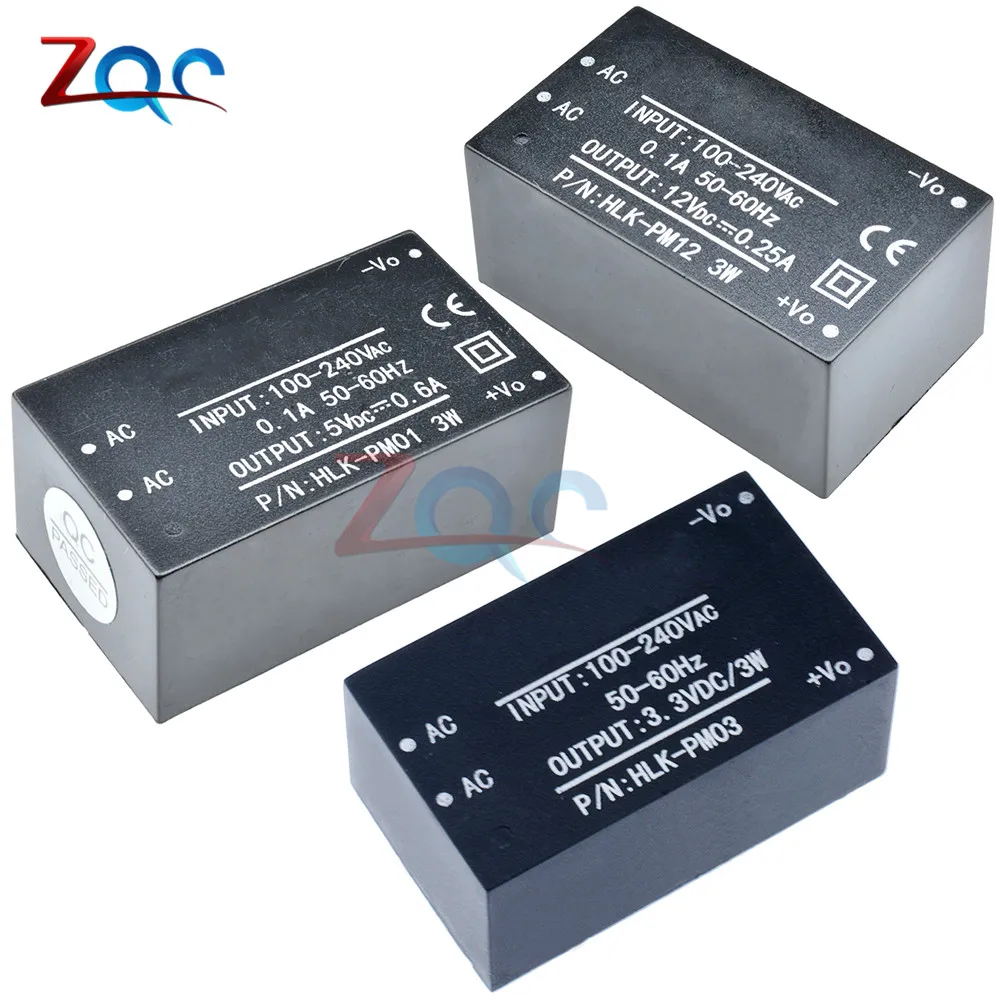 HLK-PM01 HLK-PM03 HLK-PM12 AC-DC 220V 5 V/3,3 V/12 V Мини Переключатель Импульсный источник питания модуль ldo понижающего для интеллигентая(ый) бытовой