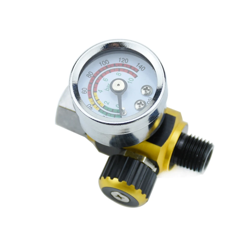 AETool 1/4 резьба 0-140PSI/10 бар LVLP HVLP Краска Spary пистолет регулятор давления Манометр с в линии воды Ловушка фильтр и Co