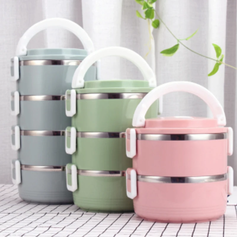 Bento Box для сохранения тепла 304 из нержавеющей стали, Ланч-бокс для детей, портативный контейнер для еды для пикника, школы, взрослых, бизнеса