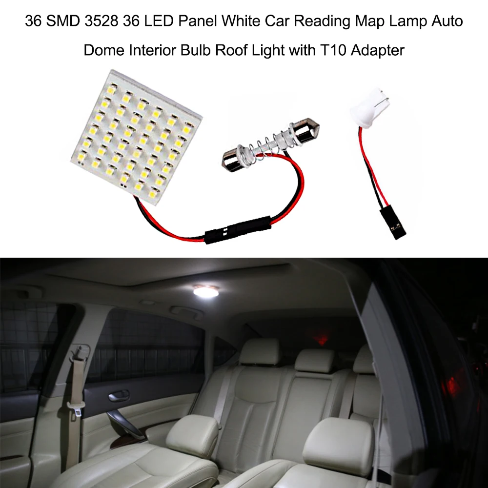 48 SMD 3528 Светодиодный Панель белый автомобиль для чтения карты лампа авто Интерьер