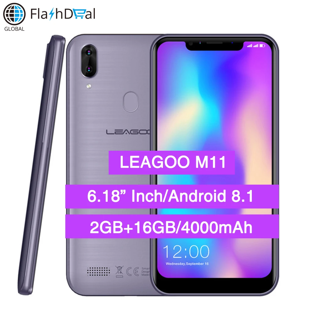 LEAGOO M11 Android 8 1 MT6739 четырехъядерный смартфон 6 18 &quot4000 мАч 2 Гб ОЗУ 16 ПЗУ задний