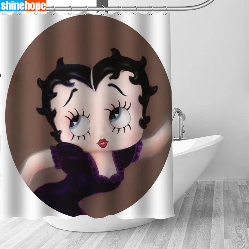 1 шт. Betty Boop Душ шторы в ванную комнату полиэстер Душ Шторы печать Шторы мультфильм душ Шторы s - Цвет: Shower Curtain 10