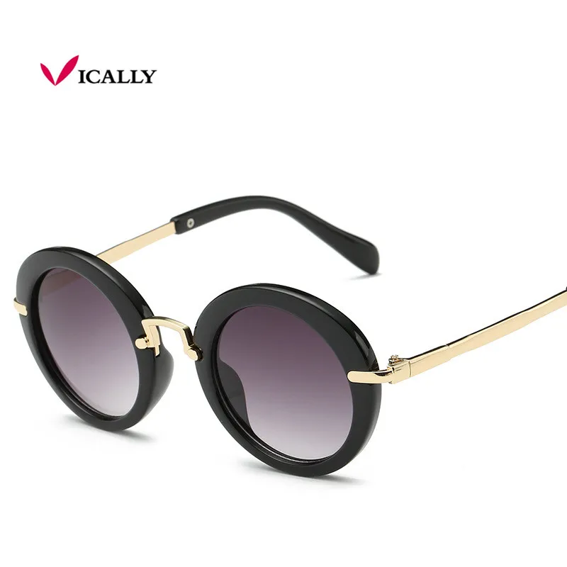 Модные солнцезащитные очки для маленьких мальчиков винтажные Круглые