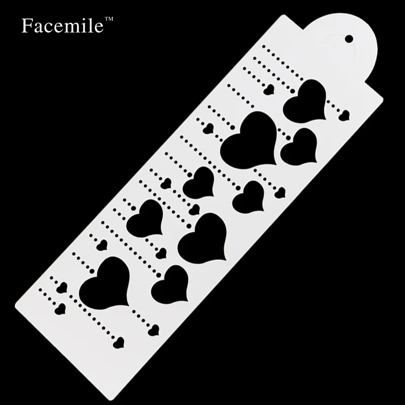 Подвесной трафарет в форме сердца для торта боковой украшения искусственная