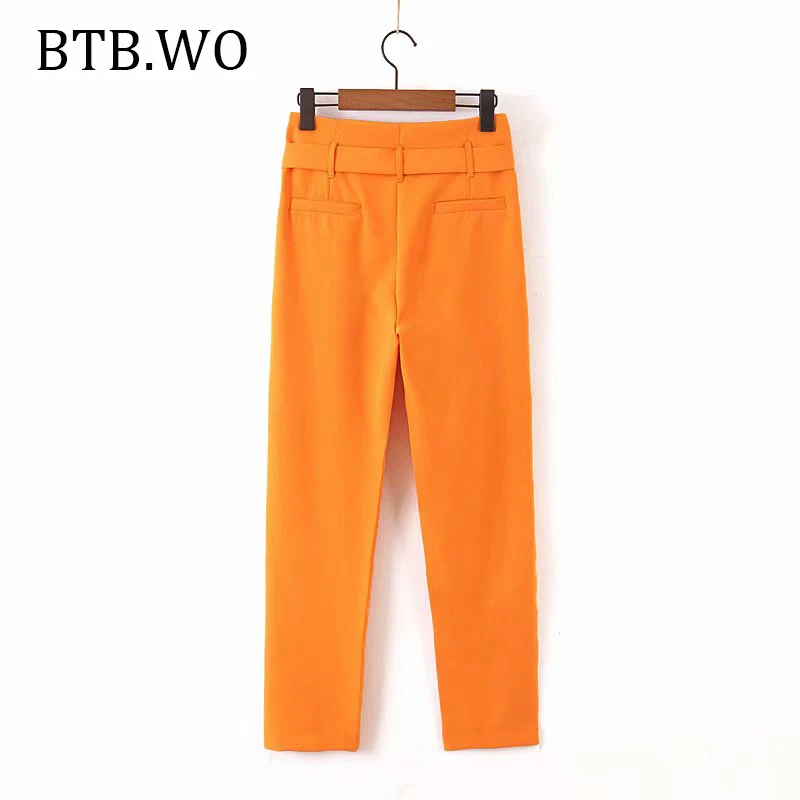 Женский Повседневный комплект из двух предметов оранжевый сексуальный костюм с