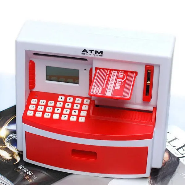 Мини Банкомат Банк игрушка Цифровая монета хранение сохранить деньги коробка