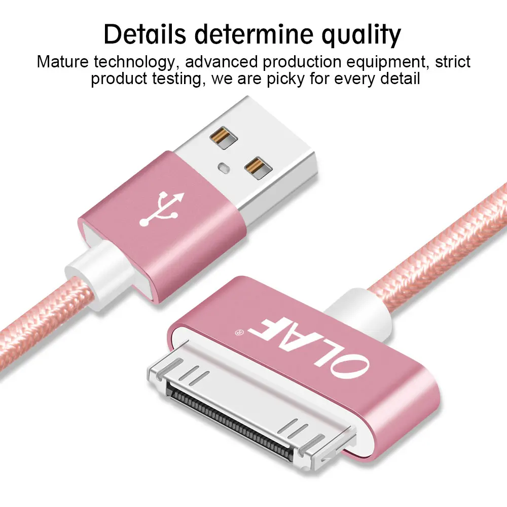 Нейлоновый кабель OLAF премиум класса для iphone 4 usb зарядки 30 контактный