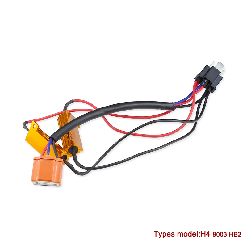 1PCS H11 H8 H9 9005 HB3 9006 HB4 H4 HB2 9003 H7 Caubus Resistor LED Fog Headlights Lights Load Error Free No Flickering Decoder |